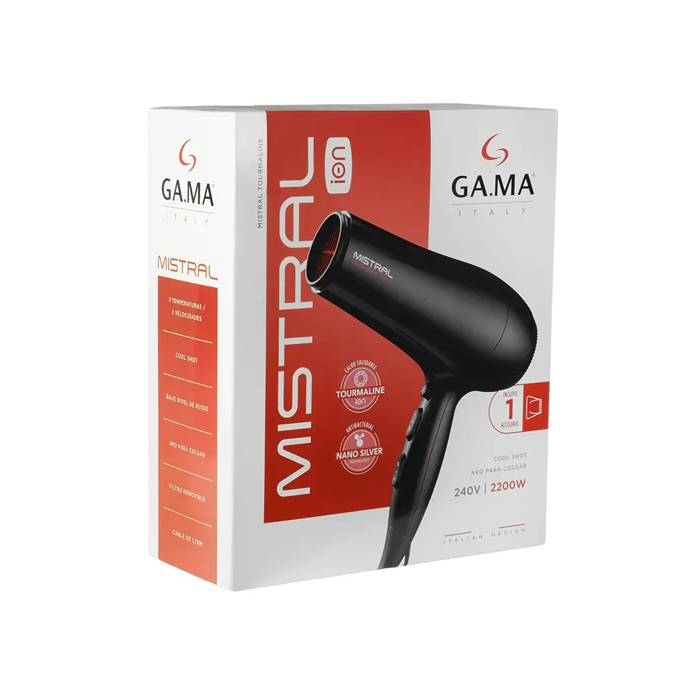 Secador GAMA Mistral Tourmaline Ion