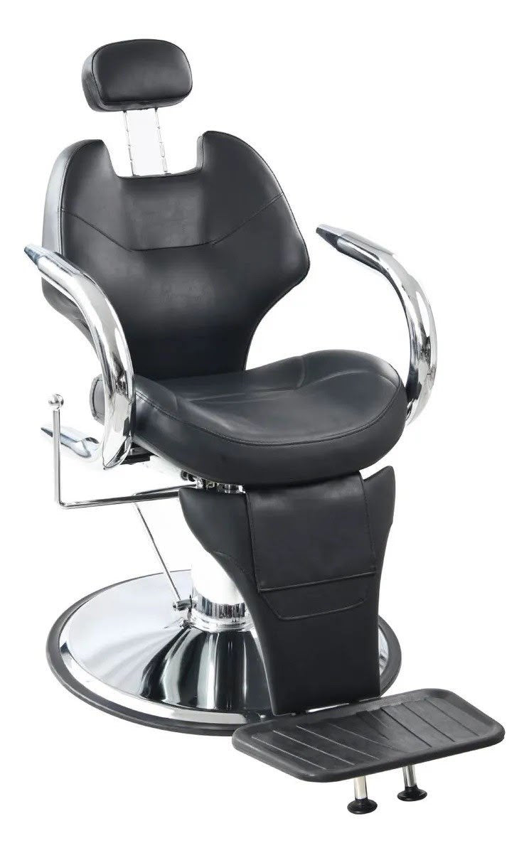 Sillon Barbero Peluqueria Silla Barberia Estetica Rudo Color Negro