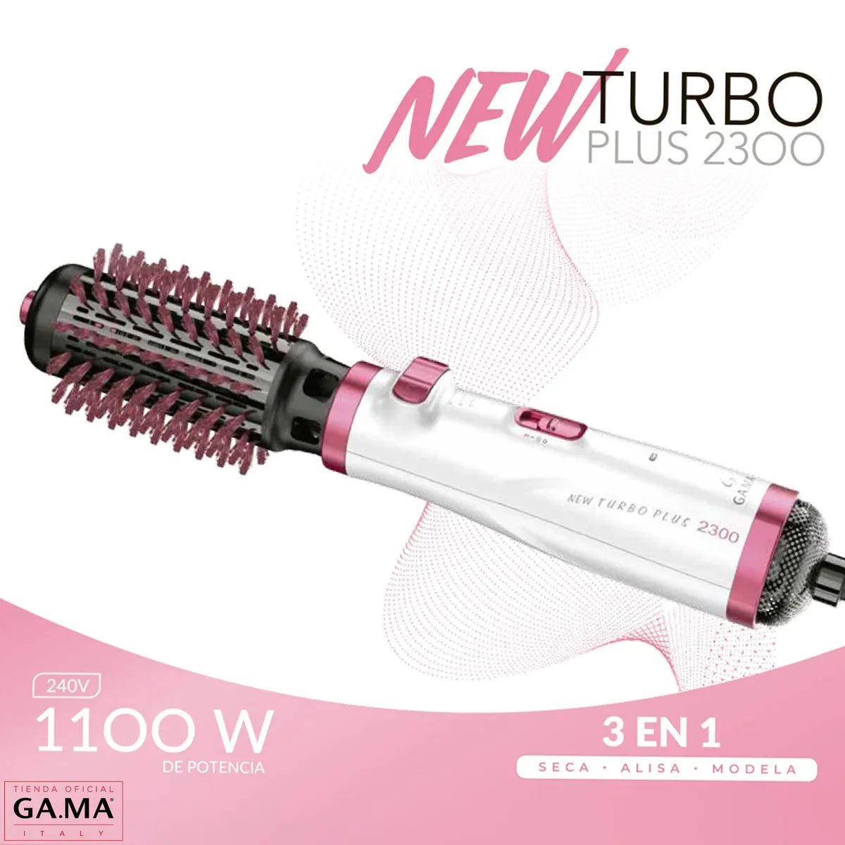Cepillo Modelador Gama Styler 3 en 1 New Turbo 2300