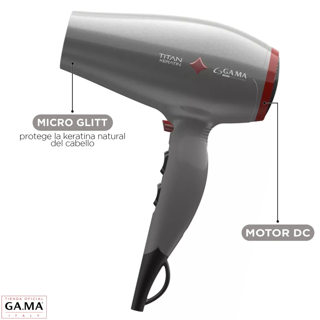 Secador Diamond Titan Keratin Gama Micro Glitt